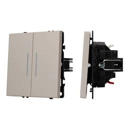 Фото #1 товара Механизм выключателя двухклавишный непроходной LED SWT-NOBE-MK02-SFPL-L-CA (230V, 10A) (Arlight, -)