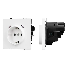 Фото #1 товара Механизм розетки с USB зарядкой SCT-NOBE-MUCC-SFPL-WH (230V, 16A) (Arlight, -)