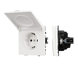 Фото #1 товара Механизм розетки влагозащищённый SCT-NOBE-MCP-SFPL-WH (230V, 16A) (Arlight, -)