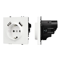 Фото #1 товара Механизм розетки с USB зарядкой SCT-NOBE-MUAA-SFPL-WH (230V, 16A) (Arlight, -)
