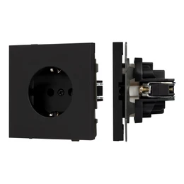 Фото #1 товара Механизм электрической розетки SCT-NOBE-MEU1-SFPL-BK (230V, 16A) (Arlight, -)