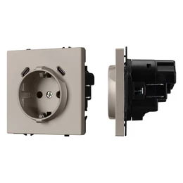 Фото #1 товара Механизм розетки с USB зарядкой SCT-NOBE-MUCC-SFPL-CA (230V, 16A) (Arlight, -)