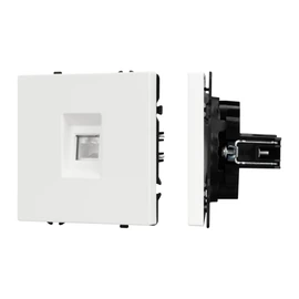 Фото #1 товара Механизм компьютерной розетки SCT-NOBE-MPC1-SFPL-WH (RJ-45, CAT6) (Arlight, -)