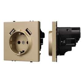 Фото #1 товара Механизм розетки с USB зарядкой SCT-NOBE-MUAA-SFPL-GD (230V, 16A) (Arlight, -)