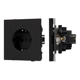 Фото #1 товара Механизм электрической розетки SCT-NOBE-MEU1-SFPL-BK (230V, 16A) (Arlight, -)