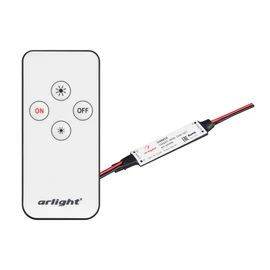 Фото #1 товара Диммер SMART-MINI-DIM-SET (12-24V, 1x4A, ПДУ 4кн, IR) (Arlight, IP20 Пластик, 5 лет)