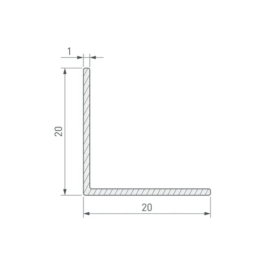 Фото #2 товара Уголок ARH-W20x20x1-3000 BLACK (Arlight, Алюминий)