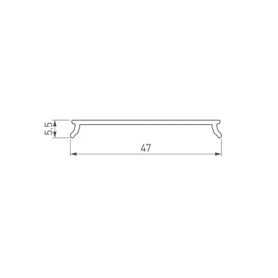 Фото #2 товара Экран LINE-5050-DUAL-3000 BLACK (Arlight, Пластик)