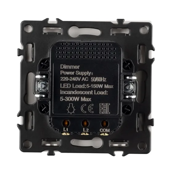 Фото #3 товара Механизм светорегулятора SWT-NOBE-DLR-SFPL-BK (250V, 300W) (Arlight, Черный оникс)