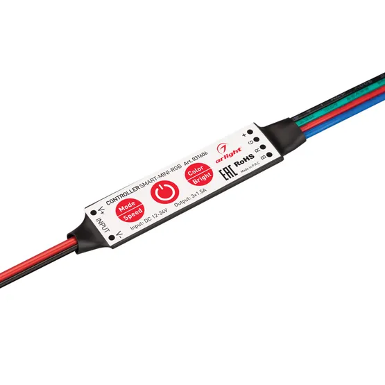 Фото товара Контроллер SMART-MINI-RGB (12-24V, 3x1.5A) (Arlight, IP20 Пластик, 5 лет)