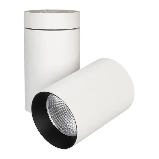 Фото #1 товара Светильник SP-POLO-SURFACE-TURN-R85-15W White5000 (WH-BK, 40 deg) (Arlight, IP20 Металл, 3 года)