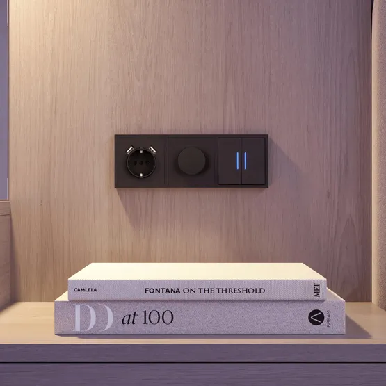 Фото #5 товара Механизм светорегулятора SWT-NOBE-DLR-SFPL-BK (250V, 300W) (Arlight, Черный оникс)