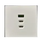 Фото товара ARL NOBE USB Розетка тип А+С+С софт-тач кашемир SCT-MUACC-SFPL-FC-CA (65W, QC3) (Arlight, -)