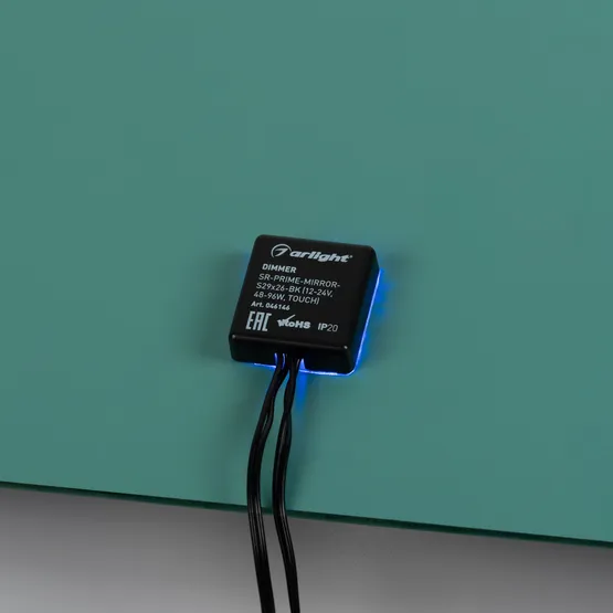Фото #4 товара Диммер SR-PRIME-MIRROR-S29x26-BK (12-24V, 48-96W, TOUCH) (Arlight, IP20 Пластик, 2 года)