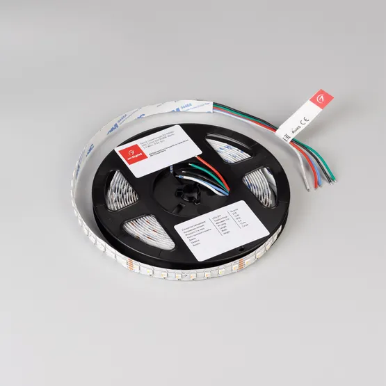 Фото #5 товара Светодиодная лента герметичная RZ-NANO-H96-12mm 24V RGBW-Day (12 W/m, IP54, 5m) (Arlight, CRI>90)