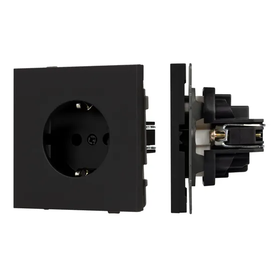 Фото товара Механизм электрической розетки SCT-NOBE-MEU1-SFPL-BK (230V, 16A) (Arlight, -)