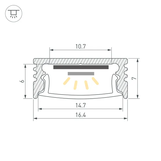 Фото #3 товара Профиль SL-SLIM-H7-2000 WHITE (Arlight, Алюминий)