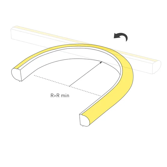 Фото #5 товара Светодиодная лента герметичная MOONLIGHT-TOP-A140-16x15mm 24V Warm3500 (9.6 W/m, IP65, 2835, 5m, wire x1) (Arlight, Силикон)