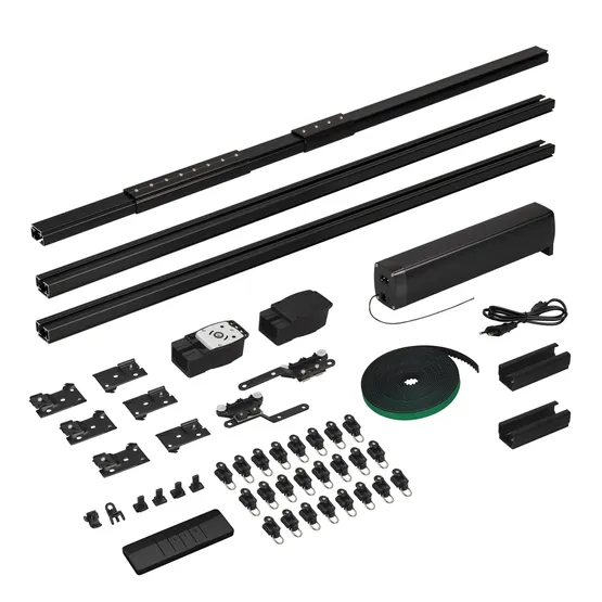 Фото #1 товара Карниз для штор с электроприводом CNK-M1-TY-RF-3M-BK (Arlight, IP20 Металл, 5 лет)