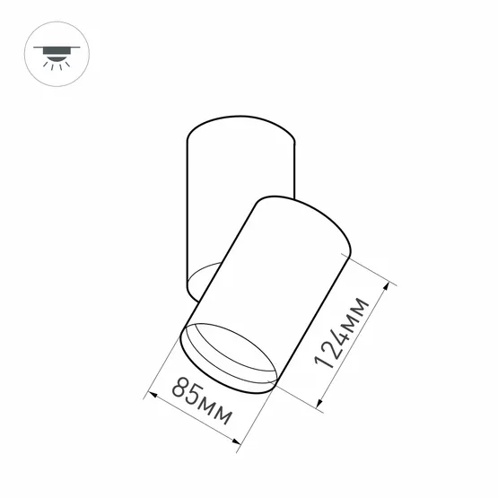 Фото #8 товара Светильник SP-POLO-SURFACE-TURN-R85-15W White5000 (WH-BK, 40 deg) (Arlight, IP20 Металл, 3 года)