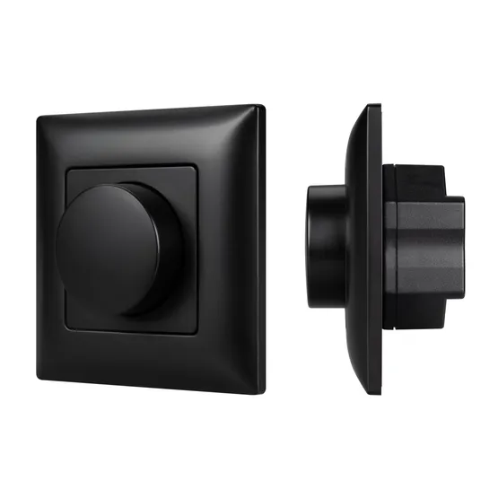 Фото товара INTELLIGENT ARLIGHT Роторная панель SMART-TRIAC-601-32-DIM-IN Black (230V, 1.5A, 2.4G) (IARL, IP20 Пластик, 5 лет)