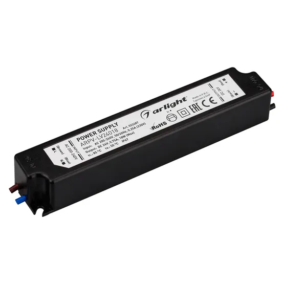 Фото #1 товара Блок питания ARPV-LV24018 (24V, 0.8A, 18W) (Arlight, IP67 Пластик, 2 года)