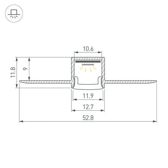 Фото #4 товара Профиль FANTOM-BENT-W12-TOP-2000 ANOD (Arlight, Алюминий)