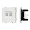Минифото #1 товара Механизм сдвоенной компьютерной розетки SCT-NOBE-MPC2-SFPL-WH (RJ-45, CAT6) (Arlight, -)