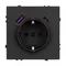 Минифото #2 товара Механизм розетки с USB зарядкой SCT-NOBE-MUAC-SFPL-BK (230V, 16A) (Arlight, -)